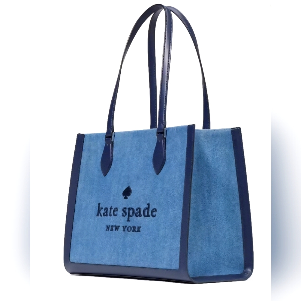 🛑SOLD‼️Kate Spade Ellie Denim Large Tote - Picture 5 of 8